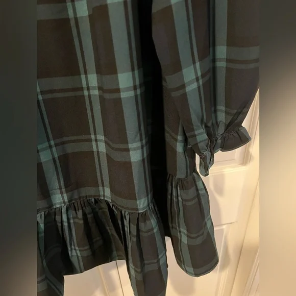 J. Crew Black and Green Plaid Dress - Picture 5 of 11